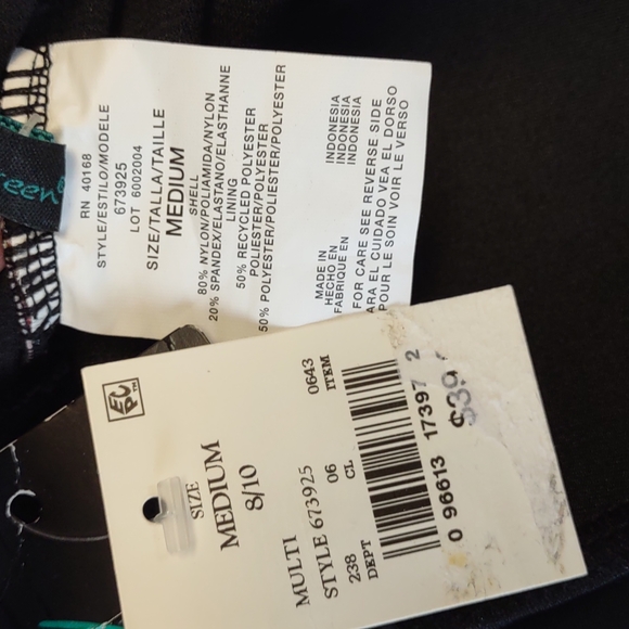 Aqua Green Wrap Tie Front One Piece Swimsuit Medium - Picture 7 of 12